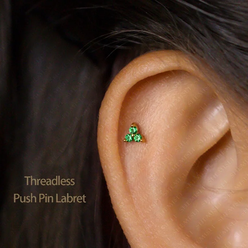 14K Gold Plated Heart - Shaped Stud Earrings for a Romantic and Feminine LookTiny 3-Petal Emerald Flower Threadless Flat Back Earrings, 20,18,16ga, 5-10mm, Unisex, Surgical Steel, SHEMISLI SS545 14K Gold Plated Heart - Shaped Stud Earrings for a Romantic and Feminine LookTiny 3-Petal Emerald Flower Threadless Flat Back Earrings, 20,18,16ga, 5-10mm, Unisex, Surgical Steel, SHEMISLI SS545