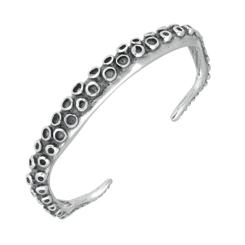 Statement Bangles with Oversized Rhinestone Clusters Sterling Silver Octopus Tentacle Torc Bangle Statement Bangles with Oversized Rhinestone Clusters Sterling Silver Octopus Tentacle Torc Bangle