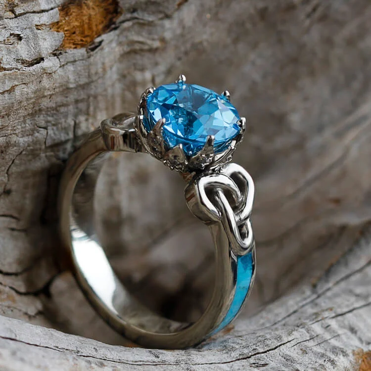 Men's Citrine Engagement Rings in Stainless Steel with a Stackable Band DesignTopaz Engagement Ring with Diamond Lotus Setting & Turquoise Men's Citrine Engagement Rings in Stainless Steel with a Stackable Band DesignTopaz Engagement Ring with Diamond Lotus Setting & Turquoise