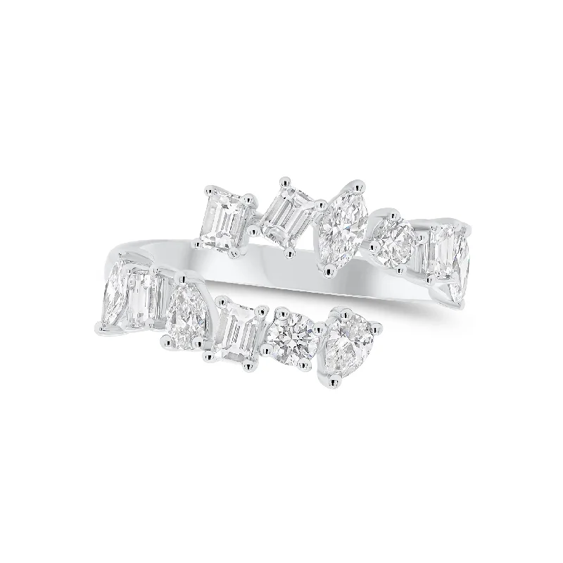 LED - Lit Fashion Rings in Plastic with Color - Changing Effects for a Futuristic LookMixed Shape Diamond Wrap Ring LED - Lit Fashion Rings in Plastic with Color - Changing Effects for a Futuristic LookMixed Shape Diamond Wrap Ring