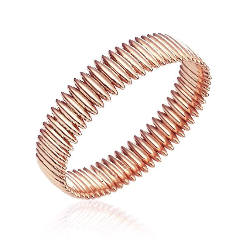 Flexible Silicone Bangles with Glow - in - the - Dark Features Chimento Armillas 18ct Rose Gold Wide Spike Bangle Flexible Silicone Bangles with Glow - in - the - Dark Features Chimento Armillas 18ct Rose Gold Wide Spike Bangle