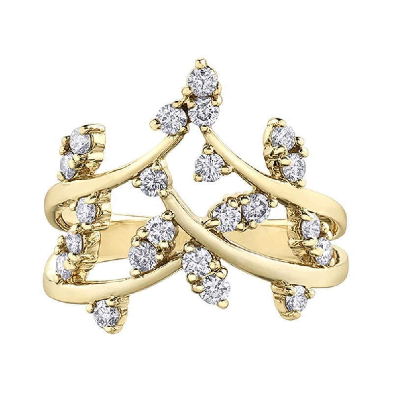 Vintage - Style Women's Diamond Rings with Floral - Engraved Bands and Multiple Diamond AccentsVine Inspired Right Hand Diamond Ring Vintage - Style Women's Diamond Rings with Floral - Engraved Bands and Multiple Diamond AccentsVine Inspired Right Hand Diamond Ring