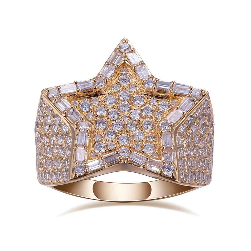 Geometric - Shaped Fashion Rings in Titanium with Iridescent InlaysArctic Star Fashion Ring Geometric - Shaped Fashion Rings in Titanium with Iridescent InlaysArctic Star Fashion Ring