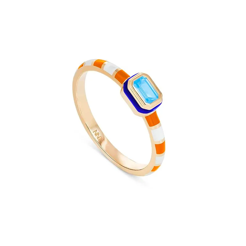 Stackable Fashion Rings in Rose - Gold Tone with Delicate Floral EngravingsBlue Topaz Grab n' Go Ready to Radiate Ring Stackable Fashion Rings in Rose - Gold Tone with Delicate Floral EngravingsBlue Topaz Grab n' Go Ready to Radiate Ring