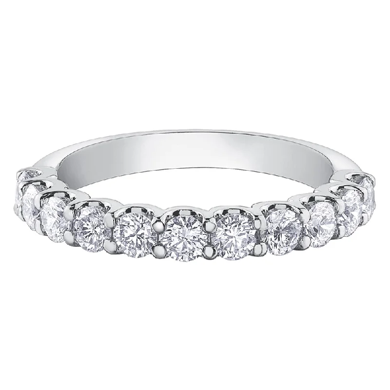Women's Diamond Rings with Sapphire Accents in Blue for a Colorful and Sophisticated TouchCanadian Diamond Half-Eternity Band Women's Diamond Rings with Sapphire Accents in Blue for a Colorful and Sophisticated TouchCanadian Diamond Half-Eternity Band
