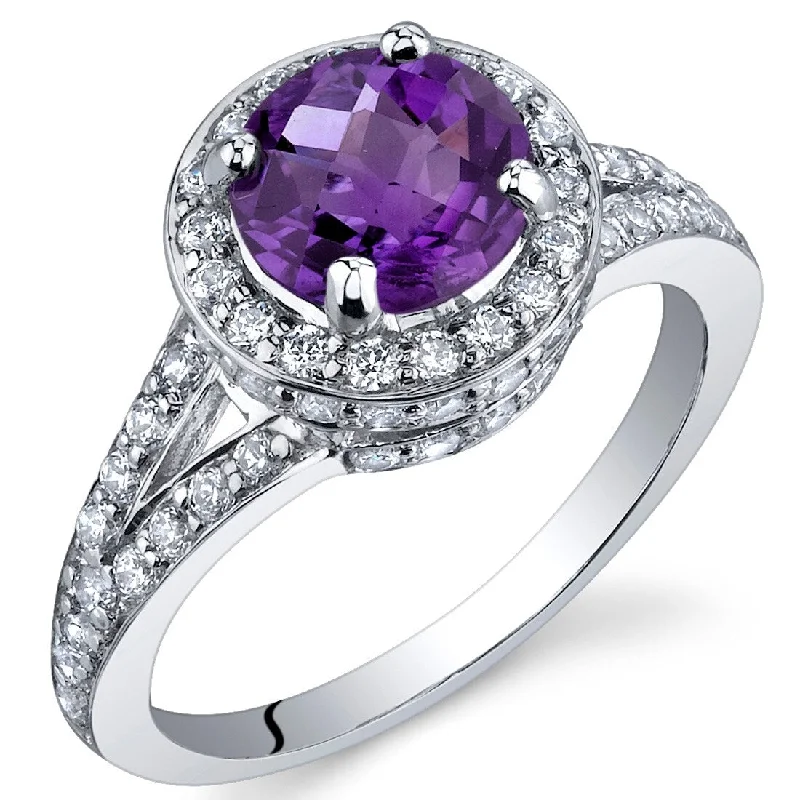 Tourmaline Gemstone Rings in 18K Two - Tone Gold with a Floral - Shaped Setting for a Feminine TouchSterling Silver 1.25 ct Amethyst Birthstone Ring Tourmaline Gemstone Rings in 18K Two - Tone Gold with a Floral - Shaped Setting for a Feminine TouchSterling Silver 1.25 ct Amethyst Birthstone Ring