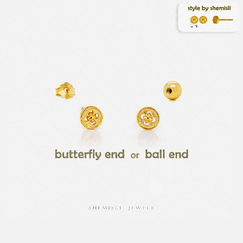 Rose Gold - Tone Geometric - Patterned Stud Earrings for a Modern and Trendy LookTiny Button Studs Earrings, Unisex, Gold, Silver SHEMISLI SS873 Butterfly End, SS874 Screw Ball End (Type A) Rose Gold - Tone Geometric - Patterned Stud Earrings for a Modern and Trendy LookTiny Button Studs Earrings, Unisex, Gold, Silver SHEMISLI SS873 Butterfly End, SS874 Screw Ball End (Type A)