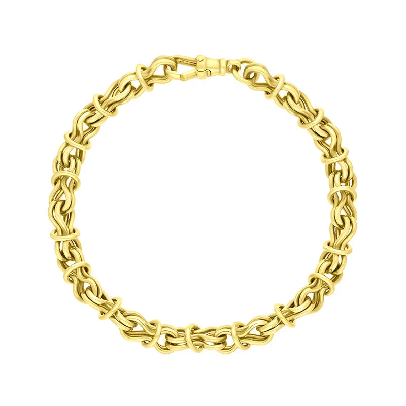9ct Yellow Gold Multi Link Handmade Bracelet