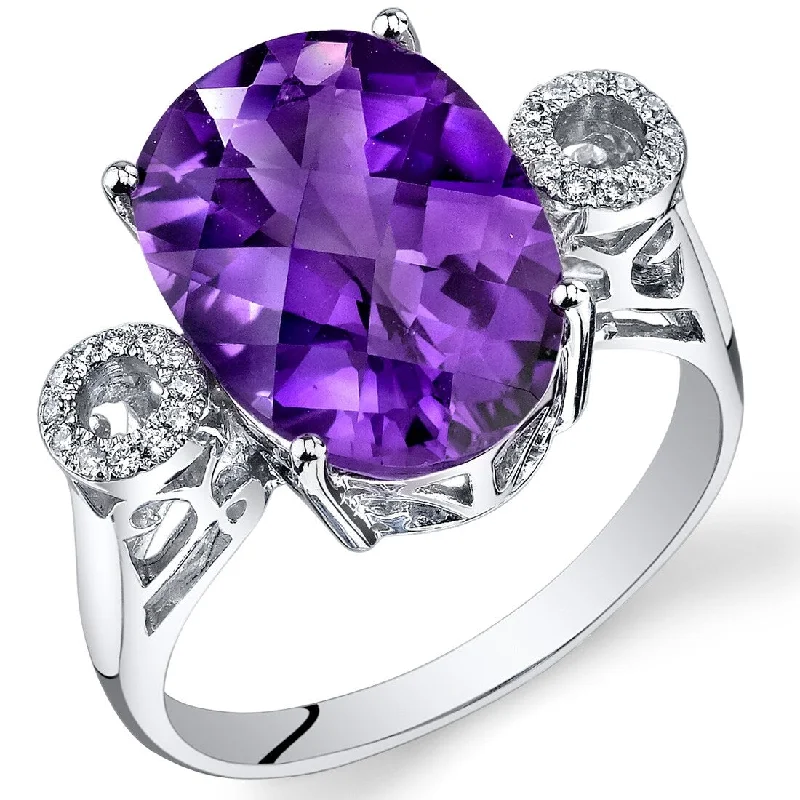 Peridot Gemstone Rings in 14K Gold - Filled Metal with a Pave - Set Band for a Sparkling Look14k White Gold 4.7ct Amethyst and Diamond Ring Peridot Gemstone Rings in 14K Gold - Filled Metal with a Pave - Set Band for a Sparkling Look14k White Gold 4.7ct Amethyst and Diamond Ring