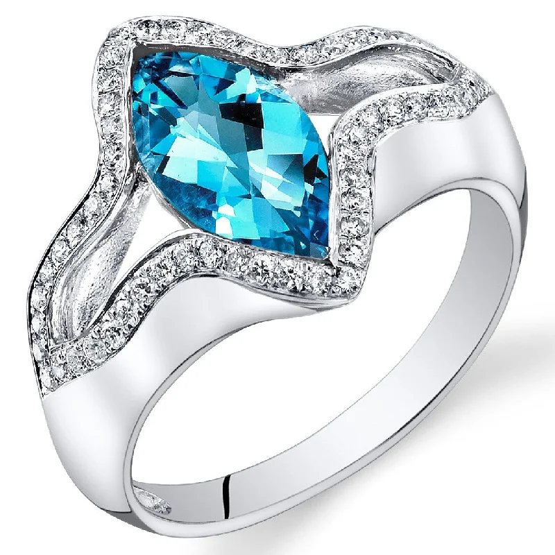 Aquamarine Gemstone Rings in 9K Gold with a Bezel Setting for a Modern and Secure Fit14k White Gold 1.9ct Swiss Blue Topaz and Diamond Ring Aquamarine Gemstone Rings in 9K Gold with a Bezel Setting for a Modern and Secure Fit14k White Gold 1.9ct Swiss Blue Topaz and Diamond Ring