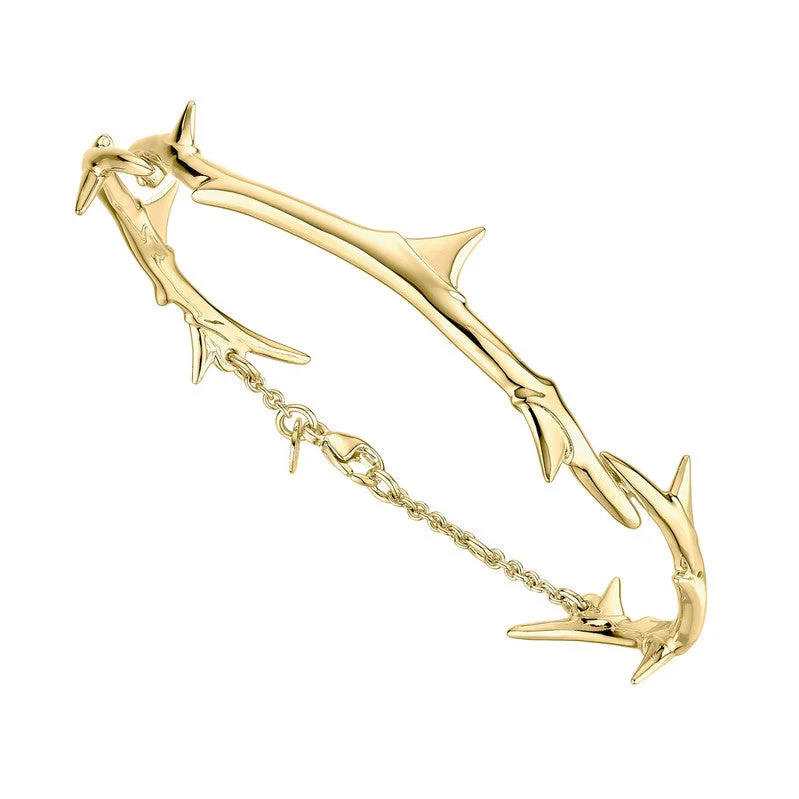 Shaun Leane Rose Thorn 18ct Yellow Gold Plated Sterling Silver Linked Bracelet