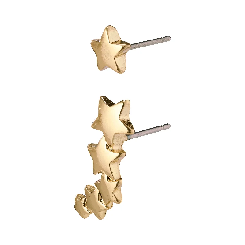 Handmade Polymer Clay Floral Stud Earrings in Pastel Shades for a Bohemian VibeAVA star earrings gold-plated Handmade Polymer Clay Floral Stud Earrings in Pastel Shades for a Bohemian VibeAVA star earrings gold-plated