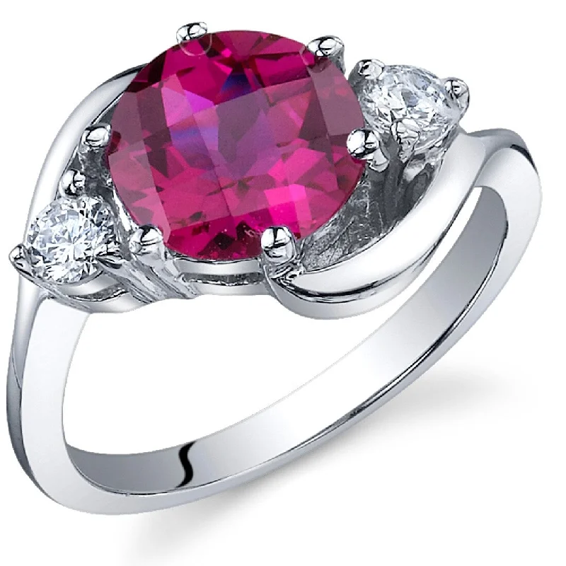 Peridot Gemstone Rings in 14K Gold - Filled Metal with a Pave - Set Band for a Sparkling LookSterling Silver 2.25 ct Created Ruby Birthstone Ring Peridot Gemstone Rings in 14K Gold - Filled Metal with a Pave - Set Band for a Sparkling LookSterling Silver 2.25 ct Created Ruby Birthstone Ring