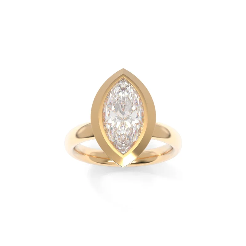 Men's Sapphire Engagement Rings in 18K White Gold with Pave Diamond AccentsBetty Solitaire Marquise Men's Sapphire Engagement Rings in 18K White Gold with Pave Diamond AccentsBetty Solitaire Marquise