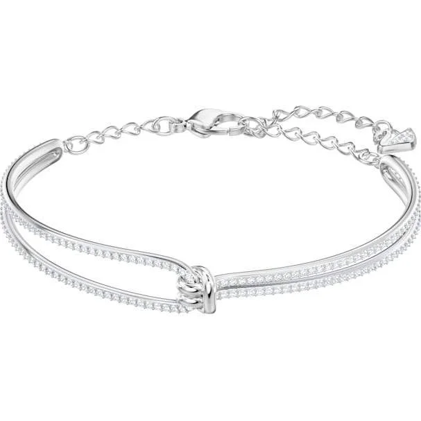 Holiday - Themed Bangles for Christmas or Valentine's Day Swarovski Lifelong Rhodium Plated Bangle Holiday - Themed Bangles for Christmas or Valentine's Day Swarovski Lifelong Rhodium Plated Bangle