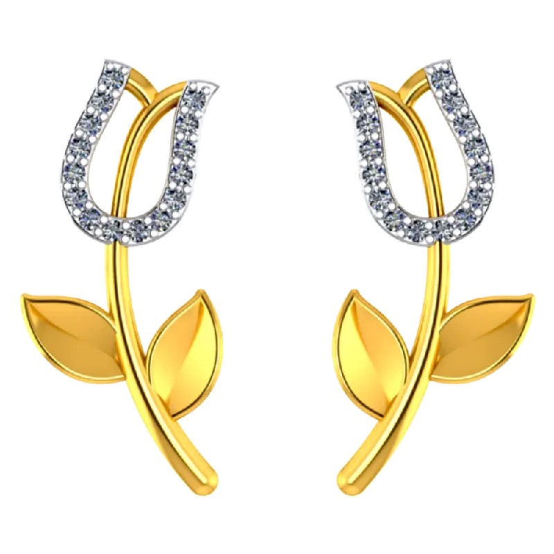 Adjustable Women's Diamond Rings with a Flexible Band for a Comfortable and Custom FitAmerican Diamond Studded Tulip Shaped 14k Gold Earring Adjustable Women's Diamond Rings with a Flexible Band for a Comfortable and Custom FitAmerican Diamond Studded Tulip Shaped 14k Gold Earring