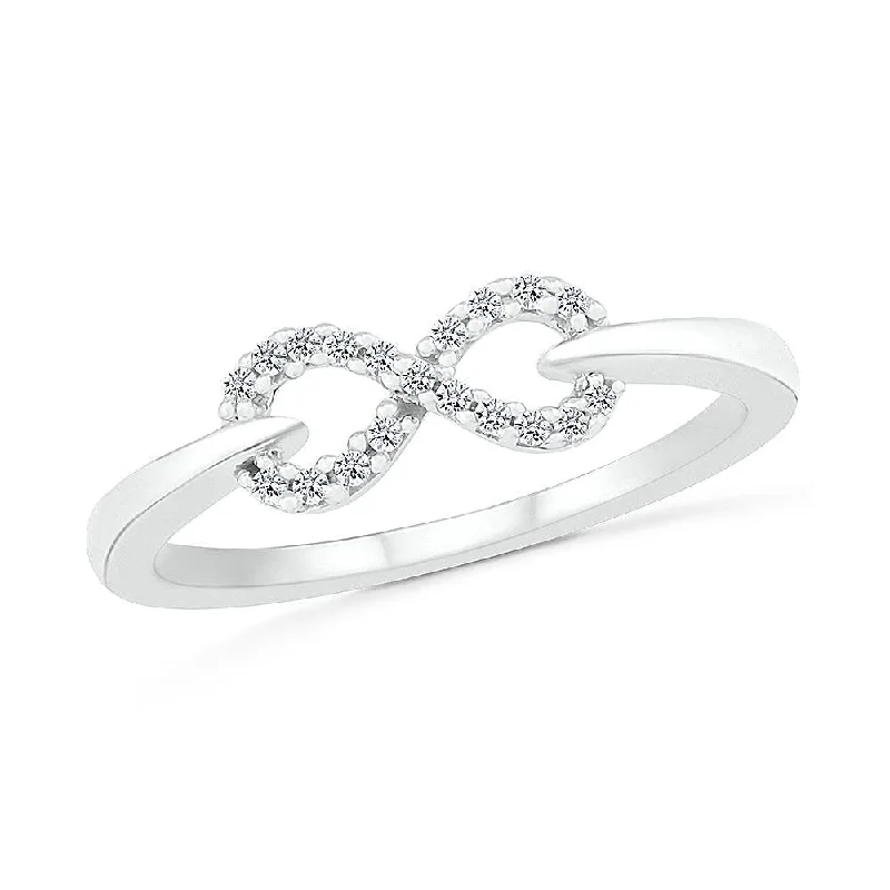 Textured Fashion Rings in Pewter with Hammered and Embossed SurfacesInfinity Band or Anniversary Ring with Diamonds Textured Fashion Rings in Pewter with Hammered and Embossed SurfacesInfinity Band or Anniversary Ring with Diamonds