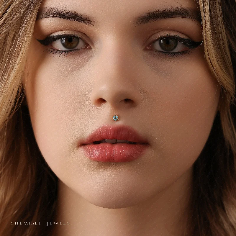 Amethyst - Gemstone Stud Earrings in Purple for a Sophisticated and Birthstone - Inspired PieceTiny Turquoise Flower Threadless Flat Back Lip Labret Stud, 18,16ga, 6-10mm Unisex, Surgical Steel SHEMISLI SS1000 Amethyst - Gemstone Stud Earrings in Purple for a Sophisticated and Birthstone - Inspired PieceTiny Turquoise Flower Threadless Flat Back Lip Labret Stud, 18,16ga, 6-10mm Unisex, Surgical Steel SHEMISLI SS1000