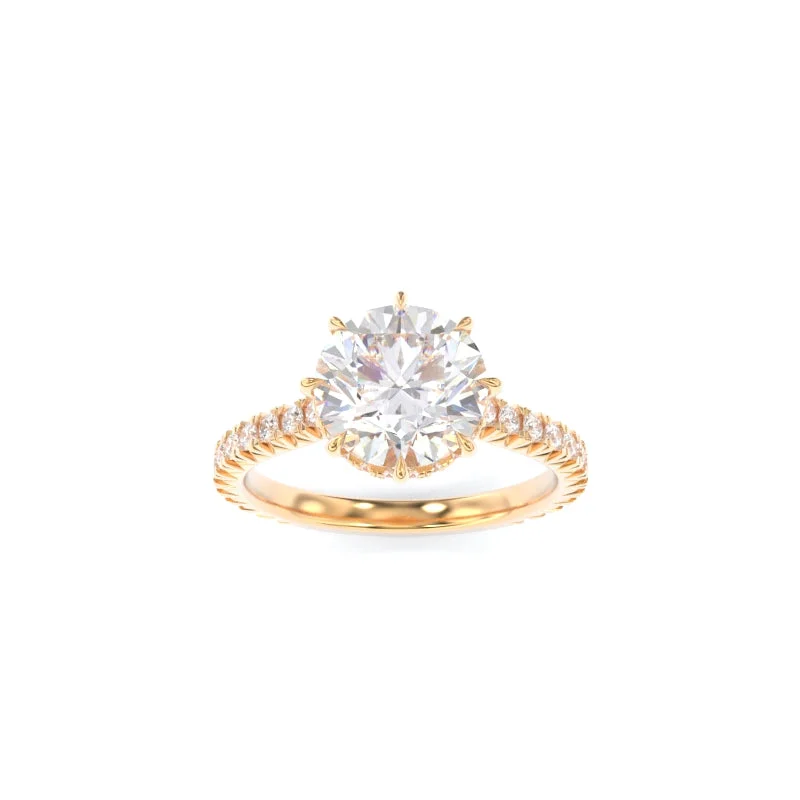 Men's Sapphire Engagement Rings in 18K White Gold with Pave Diamond AccentsLynnieBeth Ring Round Men's Sapphire Engagement Rings in 18K White Gold with Pave Diamond AccentsLynnieBeth Ring Round
