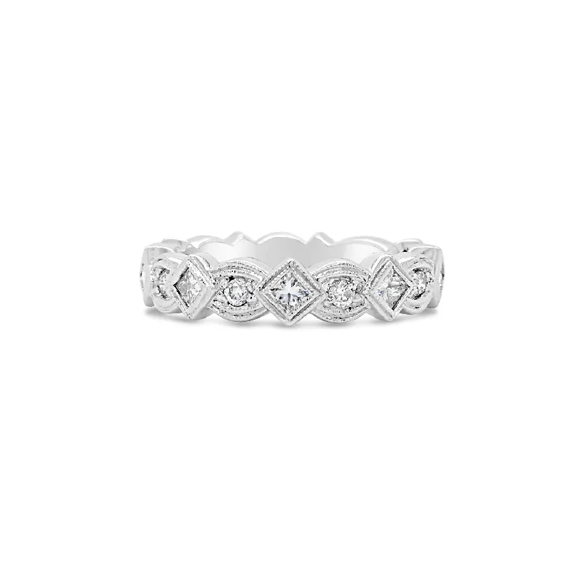 Fashion Rings with Zodiac Symbols in Gold - Filled Metal for a Personalized TouchGeometric Diamond Eternity Band Ring Fashion Rings with Zodiac Symbols in Gold - Filled Metal for a Personalized TouchGeometric Diamond Eternity Band Ring