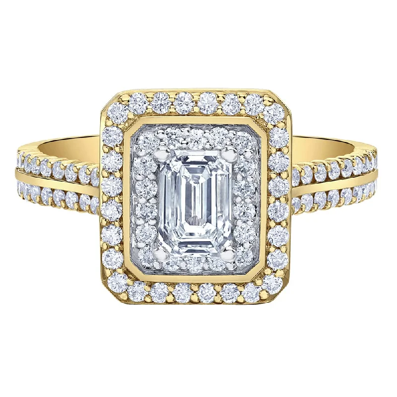 Princess - Cut Women's Diamond Rings in White Gold with a High - Clarity Diamond for a Modern LookEmerald Cut Canadian Diamond Engagement Ring Princess - Cut Women's Diamond Rings in White Gold with a High - Clarity Diamond for a Modern LookEmerald Cut Canadian Diamond Engagement Ring