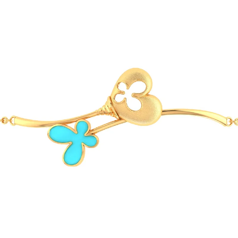 Channel - Set Women's Diamond Rings with Diamonds Securely Held in a Metal Groove for Durability14k Gold Bracelet Adorned With A Butterfly And A Hollowed-out Butterfly Heart Channel - Set Women's Diamond Rings with Diamonds Securely Held in a Metal Groove for Durability14k Gold Bracelet Adorned With A Butterfly And A Hollowed-out Butterfly Heart