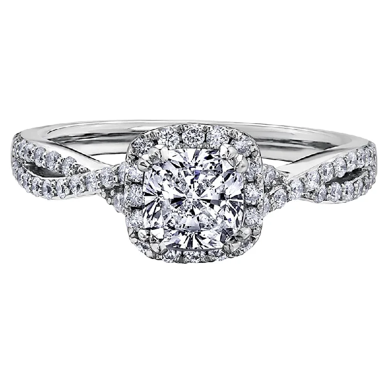 Women's Diamond Rings with Amethyst and Diamond Combinations for a Purple - Hued EleganceCushion Cut Canadian Diamond Engagement Ring Women's Diamond Rings with Amethyst and Diamond Combinations for a Purple - Hued EleganceCushion Cut Canadian Diamond Engagement Ring