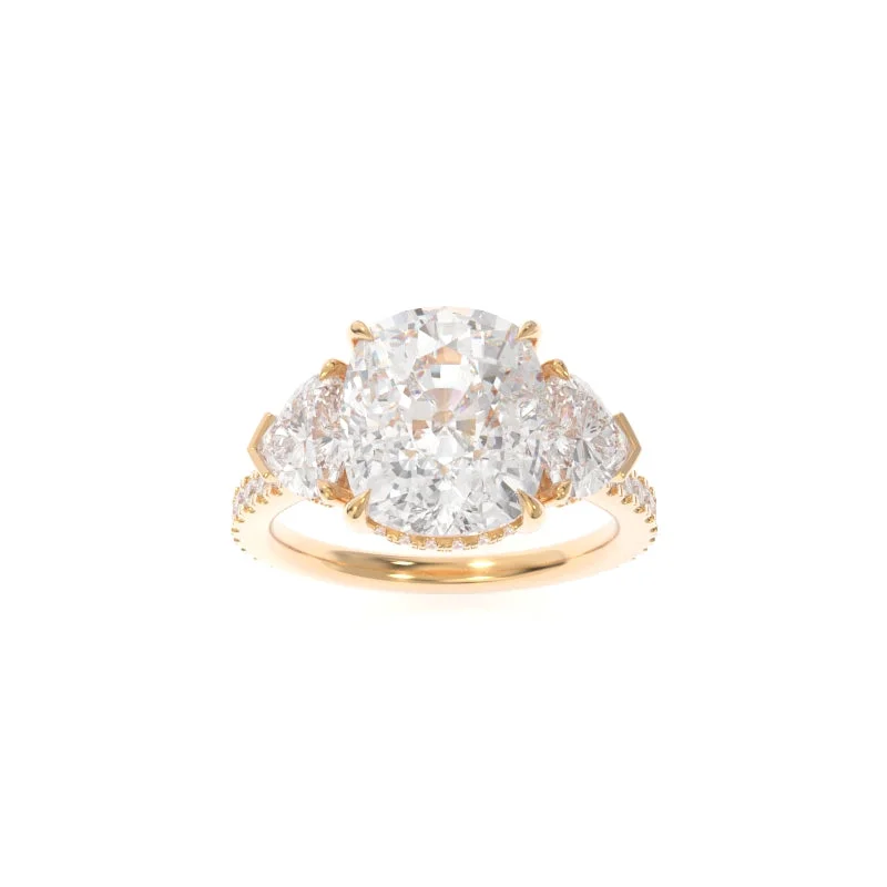 Men's Diamond Engagement Rings with Platinum Band and Halo Setting for a Luxury ProposalMichelle Ring (Heart Version) Elongated Cushion Men's Diamond Engagement Rings with Platinum Band and Halo Setting for a Luxury ProposalMichelle Ring (Heart Version) Elongated Cushion