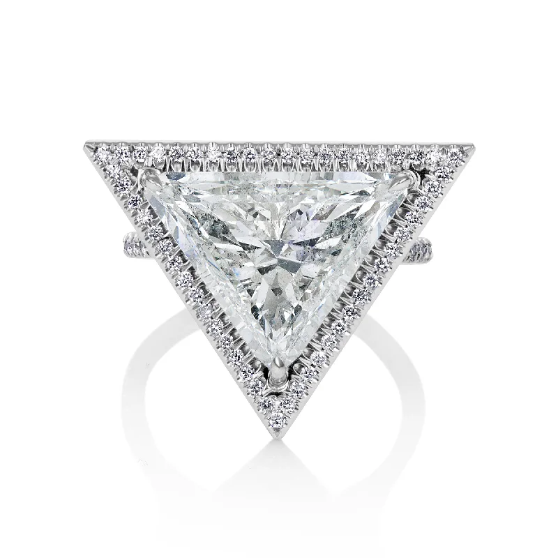 Women's Diamond Rings with Amethyst and Diamond Combinations for a Purple - Hued EleganceGIA 5.24ctw Trillion Diamond Engagement Halo Pave Platinum Ring Women's Diamond Rings with Amethyst and Diamond Combinations for a Purple - Hued EleganceGIA 5.24ctw Trillion Diamond Engagement Halo Pave Platinum Ring