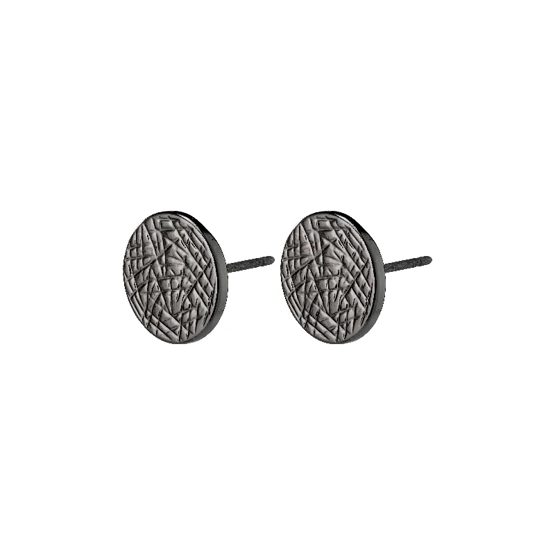 Magnetic - Back Stud Earrings in Black for Easy and Comfortable WearWYNONNA rustic earrings hematite color Magnetic - Back Stud Earrings in Black for Easy and Comfortable WearWYNONNA rustic earrings hematite color
