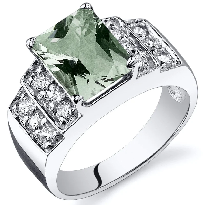 Turquoise Gemstone Rings in 925 Silver with a Southwestern - Inspired Design for a Rustic CharmSterling Silver 2 ct Green Amethyst Birthstone Ring Turquoise Gemstone Rings in 925 Silver with a Southwestern - Inspired Design for a Rustic CharmSterling Silver 2 ct Green Amethyst Birthstone Ring