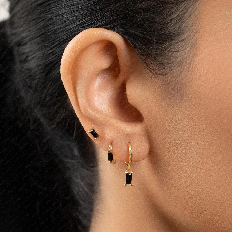 Two - Tone Gold and Silver Plated Clover Stud Earrings for a Lucky and Stylish SymbolBlack Baguette CZ Studs Huggies Drop Hoop Earrings Stack Set, Unisex, Gold, Silver SHEMISLI SS458, SH402, SH314 Two - Tone Gold and Silver Plated Clover Stud Earrings for a Lucky and Stylish SymbolBlack Baguette CZ Studs Huggies Drop Hoop Earrings Stack Set, Unisex, Gold, Silver SHEMISLI SS458, SH402, SH314