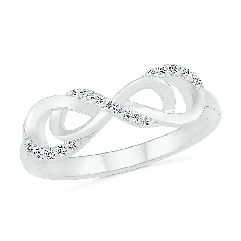 LED - Lit Fashion Rings in Plastic with Color - Changing Effects for a Futuristic LookDouble Infinity Ring With Diamond Accents LED - Lit Fashion Rings in Plastic with Color - Changing Effects for a Futuristic LookDouble Infinity Ring With Diamond Accents