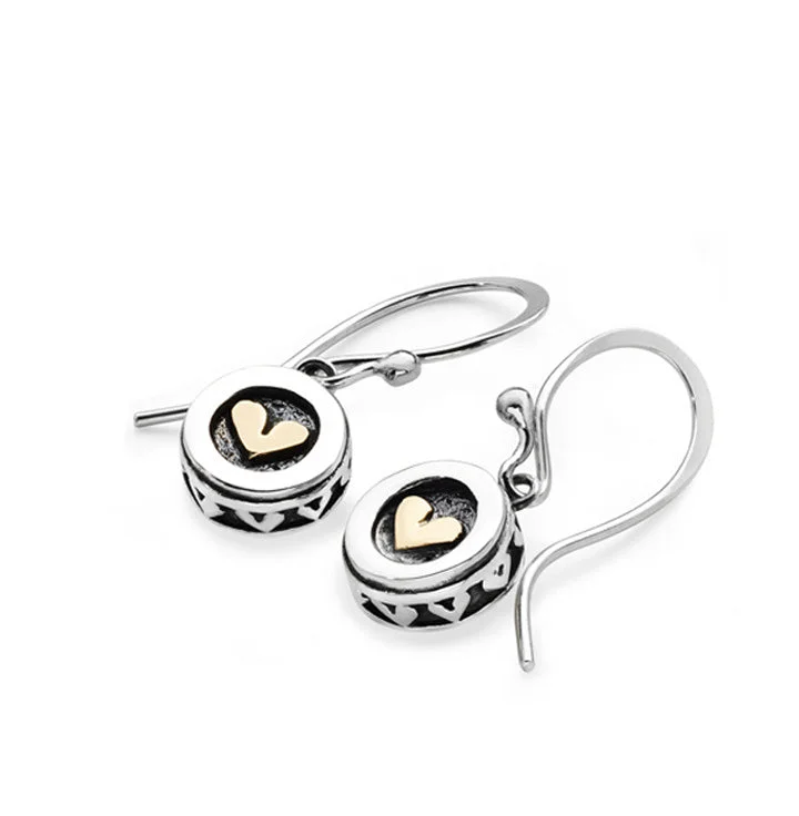 Linda Macdonald Moondance Sterling Silver 9ct Gold Drop Earrings