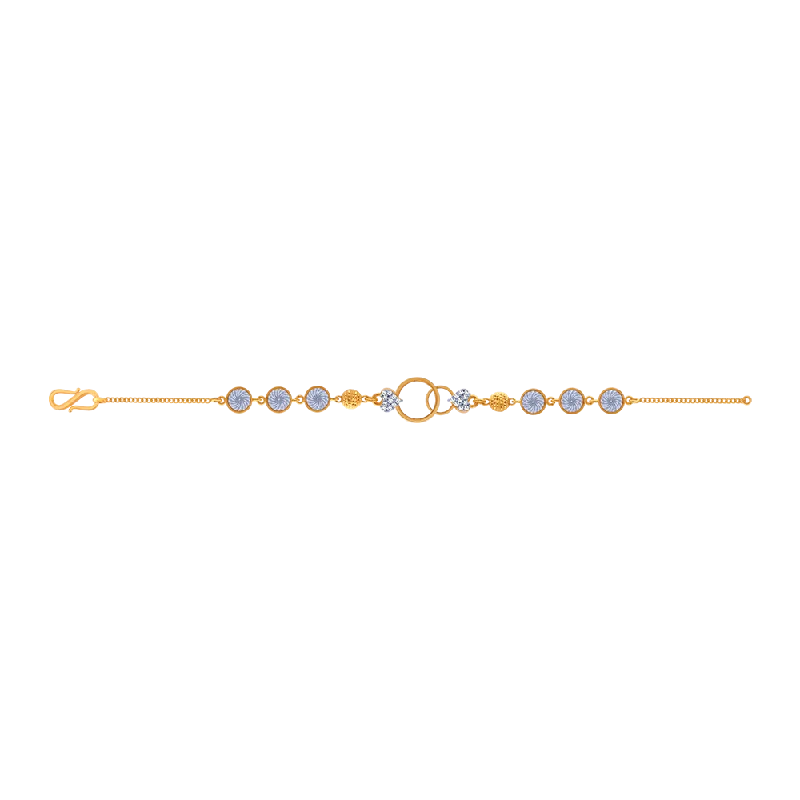 Signature - Design Women's Diamond Rings with a Brand - Specific Pattern and High - Quality Diamonds14KT (585) Yellow Gold And American Diamond Bracelet For Women Signature - Design Women's Diamond Rings with a Brand - Specific Pattern and High - Quality Diamonds14KT (585) Yellow Gold And American Diamond Bracelet For Women