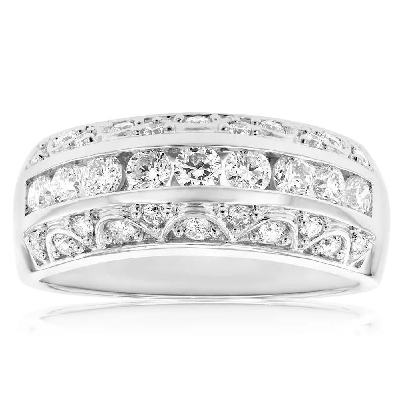 Women's Diamond Rings with Amethyst and Diamond Combinations for a Purple - Hued EleganceLuminesce Lab Grown Diamond 1 Carat Silver Dress Ring Women's Diamond Rings with Amethyst and Diamond Combinations for a Purple - Hued EleganceLuminesce Lab Grown Diamond 1 Carat Silver Dress Ring