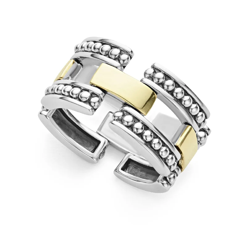 Vintage - Reproduction Fashion Rings in Bronze with Cameo - Style MedallionsGold Caviar Link Ring (Size 6) Vintage - Reproduction Fashion Rings in Bronze with Cameo - Style MedallionsGold Caviar Link Ring (Size 6)