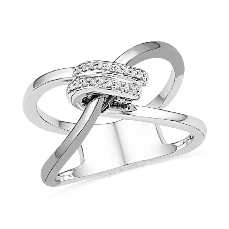 Enamel - Coated Fashion Rings in Bright Colors with Animal - Print PatternsDiamond Knot Fashion Ring, Silver or White Gold Enamel - Coated Fashion Rings in Bright Colors with Animal - Print PatternsDiamond Knot Fashion Ring, Silver or White Gold