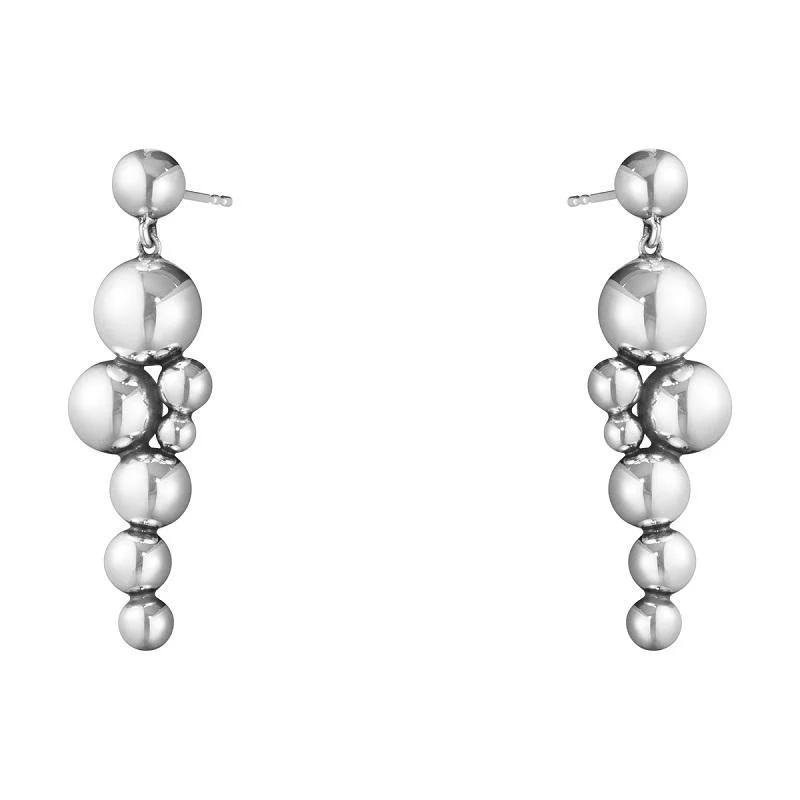 Georg Jensen Moonlight Grapes Sterling Silver Drop Earrings