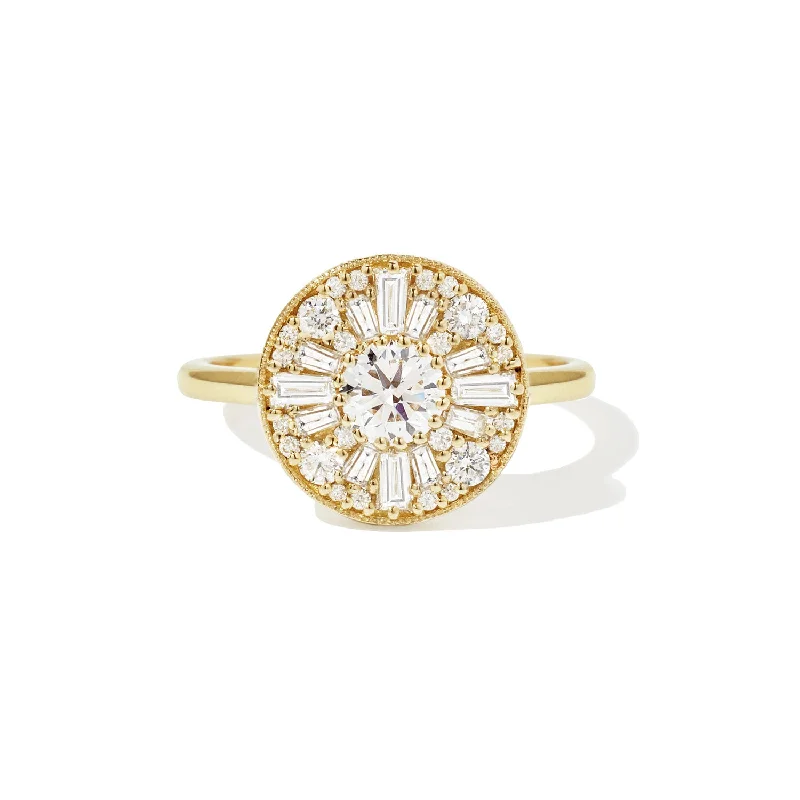 Men's Sapphire Engagement Rings in 18K White Gold with Pave Diamond AccentsRound Shape Brilliant Cut Diamond Mosaic Ring Men's Sapphire Engagement Rings in 18K White Gold with Pave Diamond AccentsRound Shape Brilliant Cut Diamond Mosaic Ring