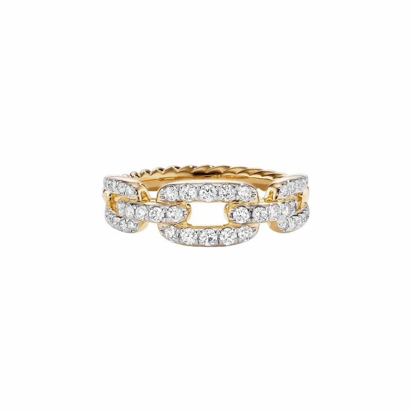 Rhinestone - Embellished Fashion Rings in Silver - Tone Metal for a Glamorous TouchStax Chain Link Ring Rhinestone - Embellished Fashion Rings in Silver - Tone Metal for a Glamorous TouchStax Chain Link Ring