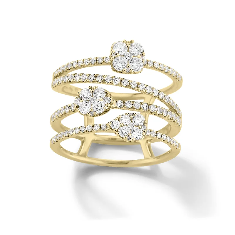 Enamel - Coated Fashion Rings in Bright Colors with Animal - Print PatternsMixed Shape Cluster Diamond Fashion Ring Enamel - Coated Fashion Rings in Bright Colors with Animal - Print PatternsMixed Shape Cluster Diamond Fashion Ring