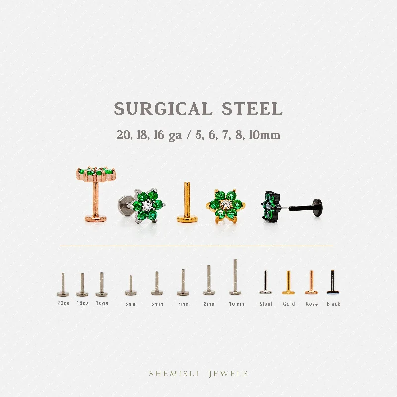 Kids' Plastic Animal - Shaped Stud Earrings in Bright Colors for a Fun and Safe AccessoryTiny 6 Petal Emerald Stone Threadless Flat Back Nose Stud, 20,18,16ga, 5-10mm, Unisex, Surgical Steel, SHEMISLI SS558 Kids' Plastic Animal - Shaped Stud Earrings in Bright Colors for a Fun and Safe AccessoryTiny 6 Petal Emerald Stone Threadless Flat Back Nose Stud, 20,18,16ga, 5-10mm, Unisex, Surgical Steel, SHEMISLI SS558