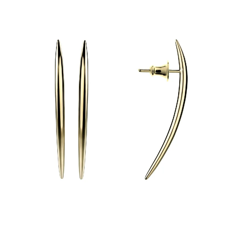 Shaun Leane Quill 18ct Yellow Gold Plated Sterling Silver Long Stud Earrings