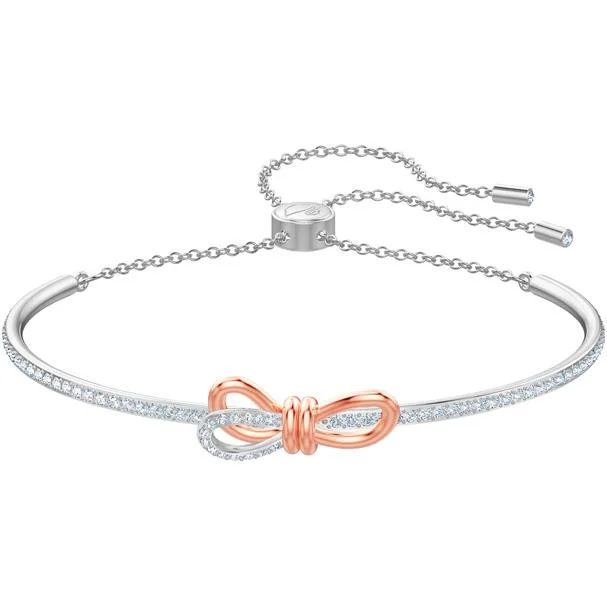 Sustainable Bamboo Bangles with Natural Finishes Swarovski Lifelong Bow Mixed Plating Bangle Sustainable Bamboo Bangles with Natural Finishes Swarovski Lifelong Bow Mixed Plating Bangle