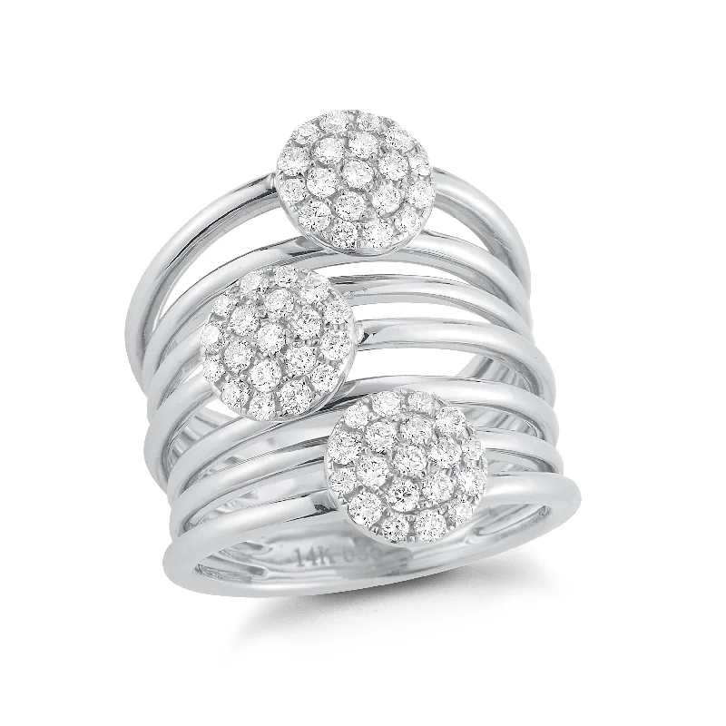 Bohemian - Style Fashion Rings with Turquoise and Silver Filigree for a Free - Spirited LookMulti Row Diamond Cluster Ring Bohemian - Style Fashion Rings with Turquoise and Silver Filigree for a Free - Spirited LookMulti Row Diamond Cluster Ring