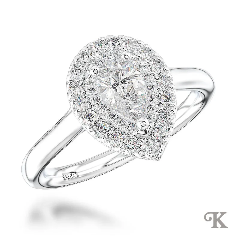 Men's Ruby Engagement Rings in Rose Gold with a Solitaire Design for a Romantic GestureSkye Duo Pear Halo Men's Ruby Engagement Rings in Rose Gold with a Solitaire Design for a Romantic GestureSkye Duo Pear Halo
