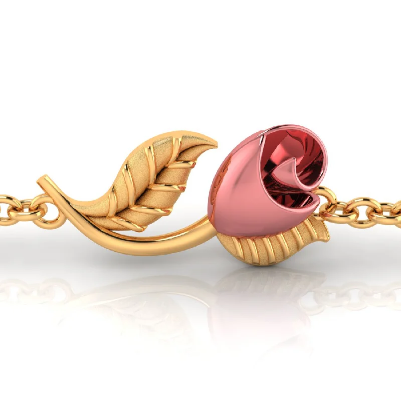 Women's Diamond Rings with Side - Stone Pave Setting for a Sparkling and Continuous Shine14k Gold Pink Yellow With Gold Leaves Bracelet Women's Diamond Rings with Side - Stone Pave Setting for a Sparkling and Continuous Shine14k Gold Pink Yellow With Gold Leaves Bracelet