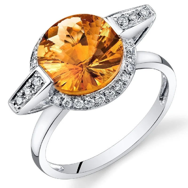 Opal Gemstone Rings in Rose Gold with a Milgrain Edge for a Feminine and Romantic Style14k White Gold 3.1ct Citrine and Diamond Ring Opal Gemstone Rings in Rose Gold with a Milgrain Edge for a Feminine and Romantic Style14k White Gold 3.1ct Citrine and Diamond Ring