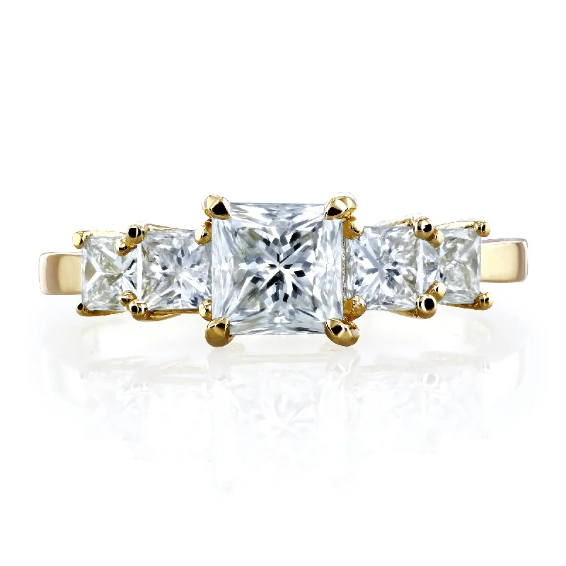 Men's Alexandrite Engagement Rings in Platinum with a Hidden Halo of DiamondsFive Stone Diamond Princess (EGL Certified) Men's Alexandrite Engagement Rings in Platinum with a Hidden Halo of DiamondsFive Stone Diamond Princess (EGL Certified)
